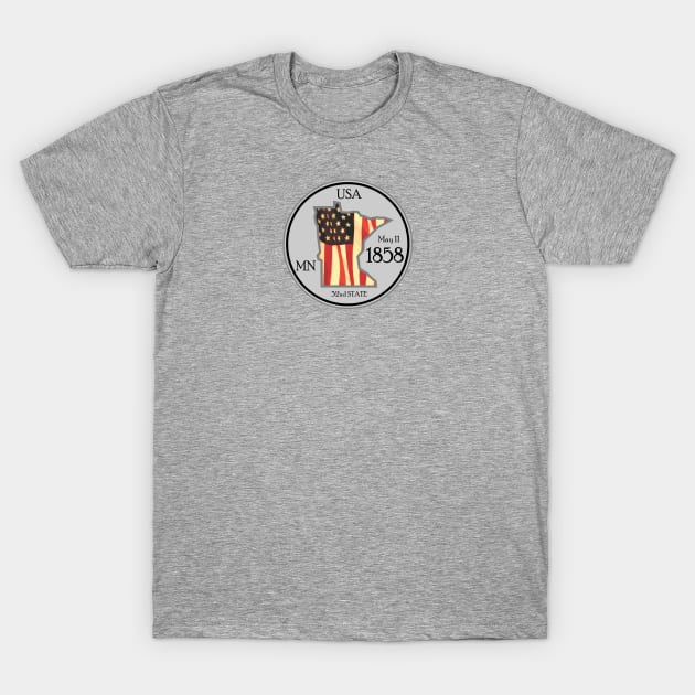 MN USA T-Shirt by Northofthepines